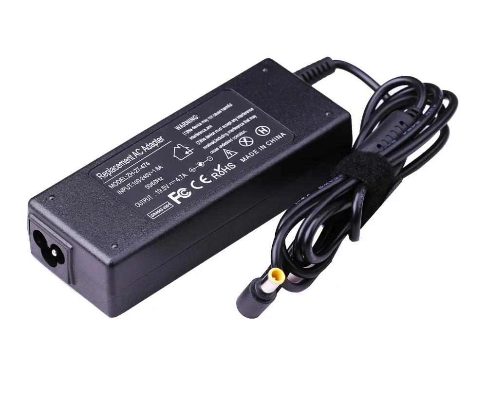Качество 19 5 V 4.7A 90W Ноутбук AC адаптер питания настенное зарядное устройство для Sony