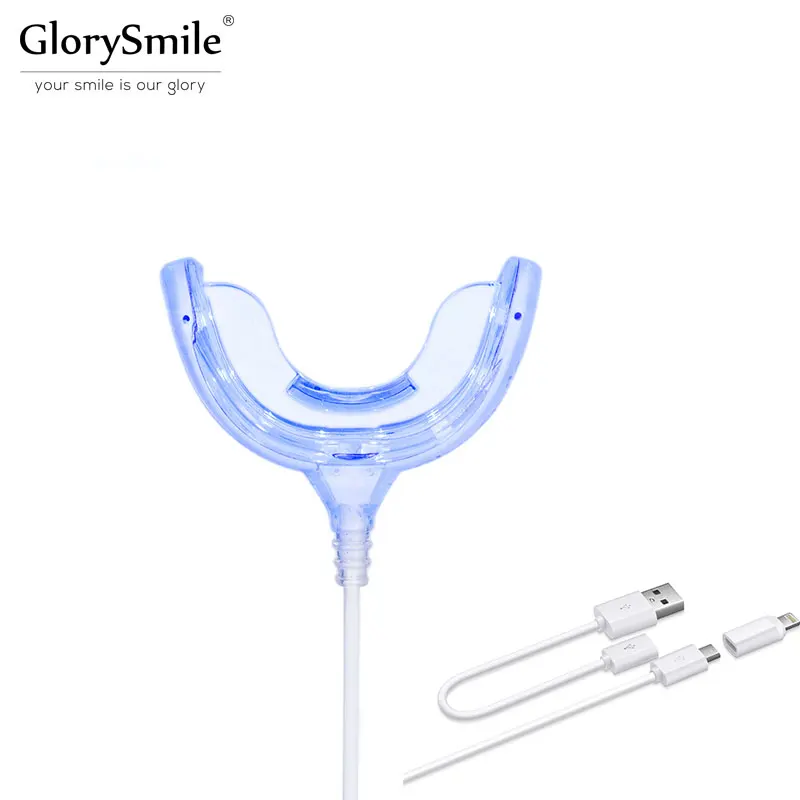 Professional Teeth Whitening Lamp 16 LED iPhone/Android/USB Connect Cold Blue Light Dental Care
