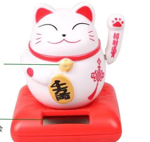 Высокое качество ABS солнечный чип на солнечных батареях Maneki Neko Добро пожаловать