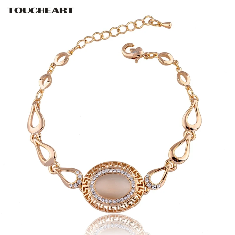 

TOUCHEART New Gold Color Bridal Stainless Steel Bracelets Bangles For Women Vintage Jewelry Making Adjustable Bracelet SBR140213