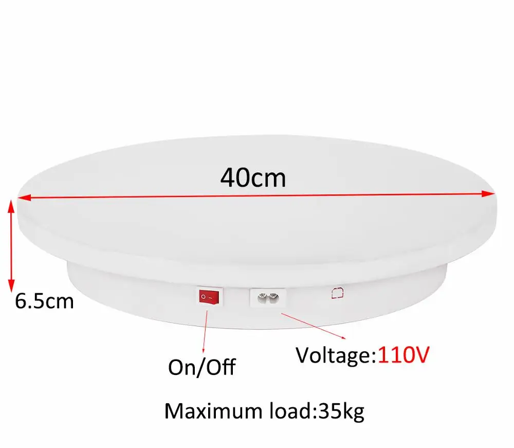 Comxim 40 см 110V электрическая вращающаяся случайный направление вращения продукта