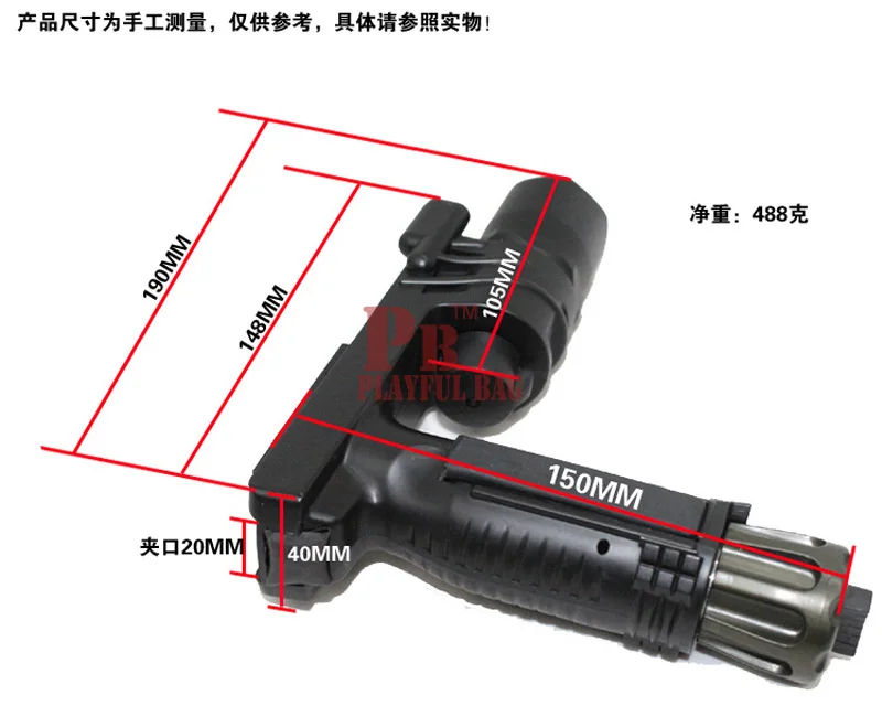 Уличная игра M4 VK KM полый захват бластер гелевый пистолет jinming8 gen9 MKM2 MK18 модифицированный Тактический захват для победителя аксессуар T18 - Цвет: 1pcs