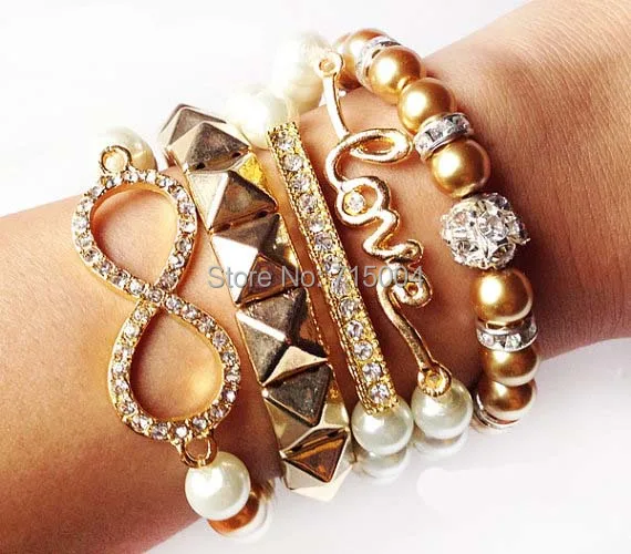 Hot Arm Candy Bracelet Party Stack Dream Infinity Bow Heart Hope Arm Candy Bracelet Party Stack Dream Infinity Bow Heart Hope