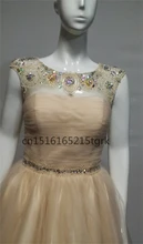 Echt Bild 2016 Kurze Gold Ballkleider Formale Kleider Applique Perlen Kristall Homecoming Kleider Cocktailkleid 16072001