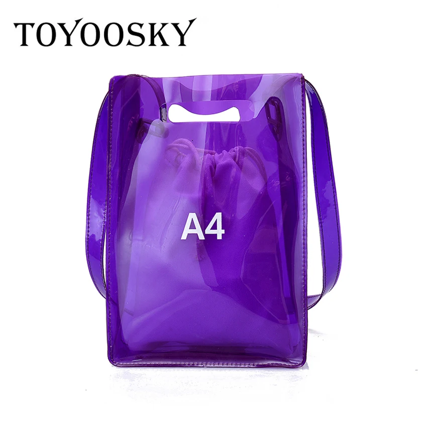 

TOYOOSKY 2018 Fun Summer Beach Bag Clear Bag Women Handbag Small Flap Transparent PVC Plastic Gift Cute composite Messenger Bag