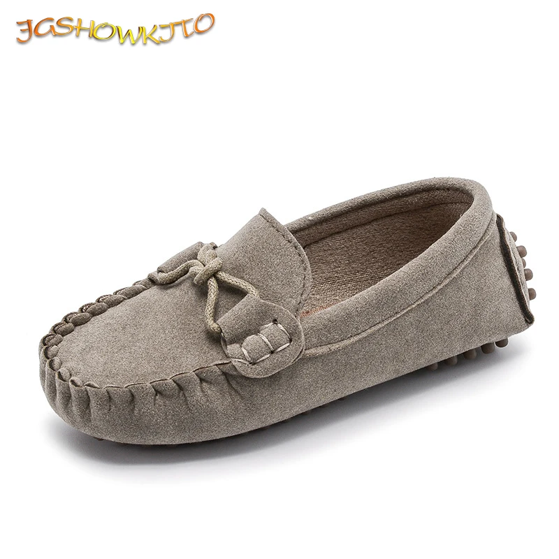 JGSHOWKITO Hot Fashion Kids Shoes For Boys Girls Children Leather Shoes Classical All-match Loafers Baby Toddler Boat Shoes Flat