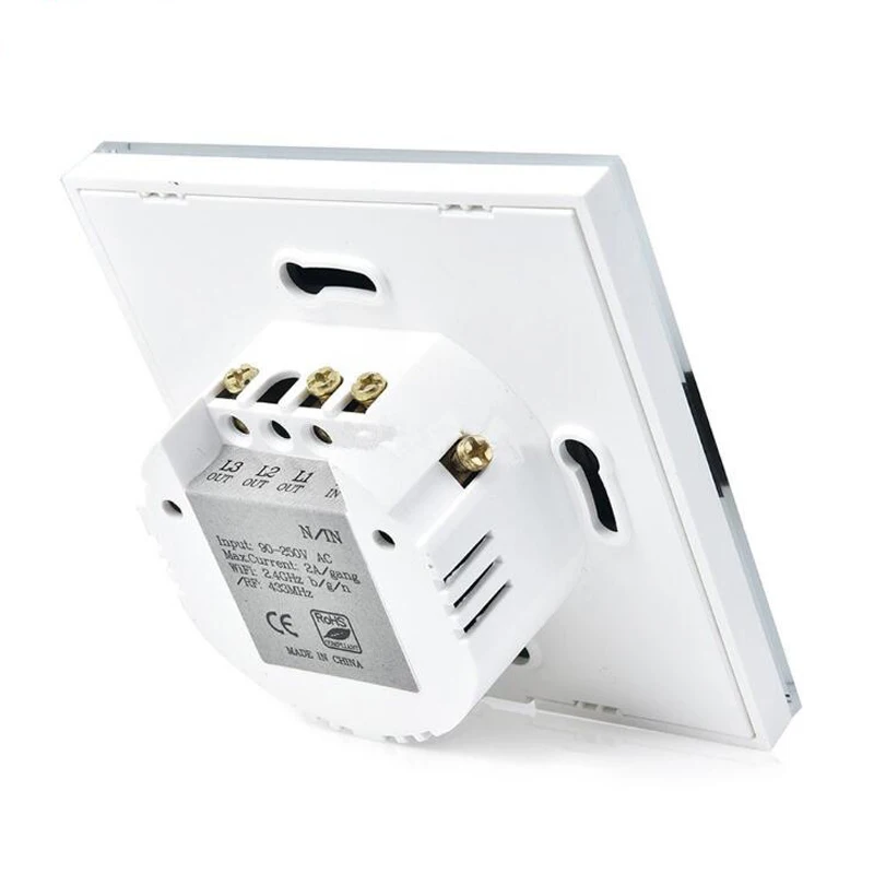 Smart Switch 3 Gang беспроводной пульт дистанционного управления свет таймеры стеклянная панель пресс настенный переключатель приложение