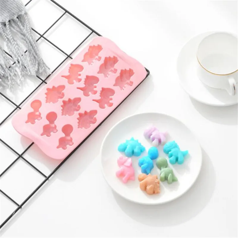 DIY маленькие милые формы динозавр 3D силиконовые формы для помадки торта инструменты для украшения мыла желе формы кухня Кондитерская выпечка инструмент