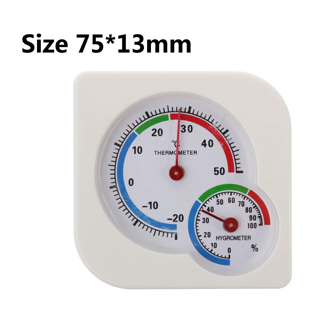 Часы-образный Многофункциональный термометр Крытый Открытый Мини влажный гигрометр Влажность термометр белый измеритель температуры
