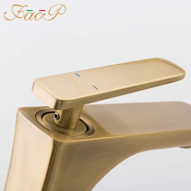 FAOP Basin Faucet water taps golden sink faucet sink mixer faucet for bathroom mixer waterfall faucets sink tap griferia
