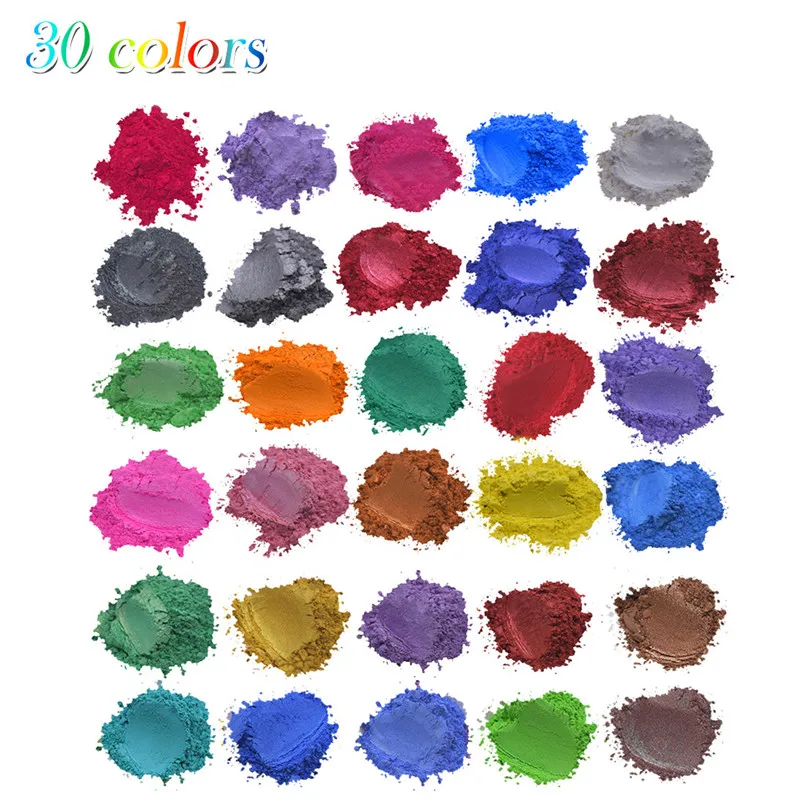 

30 colors Epoxide Resin Metallic 30colours x5g Soap Color Set Colour Pigment Powder Mica Powder #2l16
