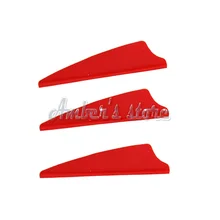 100 шт./лот 2 дюймов щит Пластик красная стрелка Fletching флюгер стрельба из лука бант для охоты