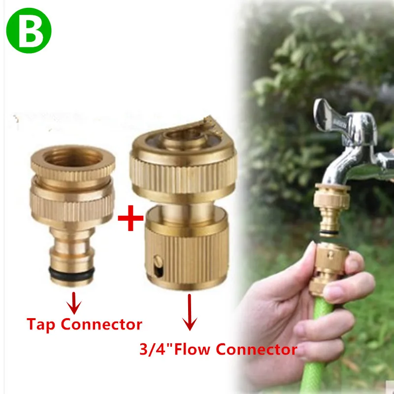 Коснитесь Connnector с 3/4 дюйма 1/2 дюймов потока разъема шланг фитинги& соединительное звено соединители для садовых шлангов для полива и орошения X102
