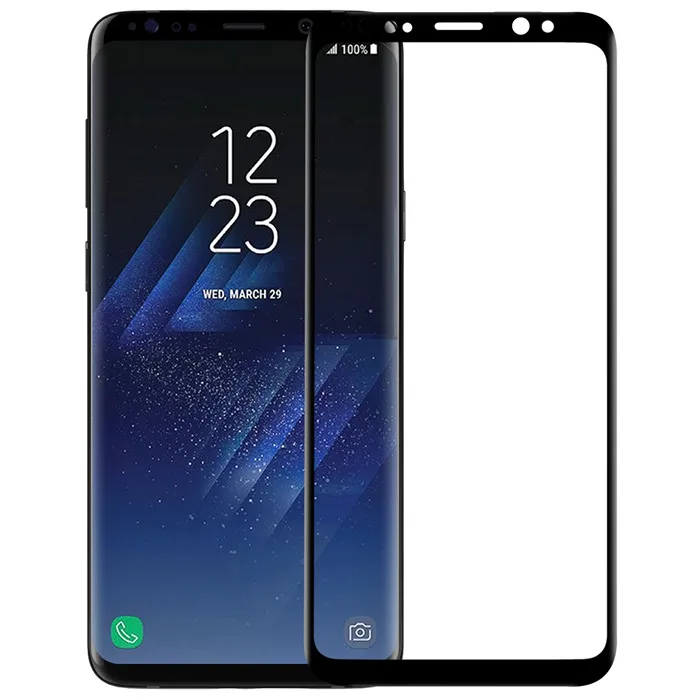 NILLKIN 3D круглый изогнутый край закаленное стекло-экран протектор для samsung Galaxy S9 S9 Plus полное покрытие стекло защитная пленка S9 - Цвет: Черный