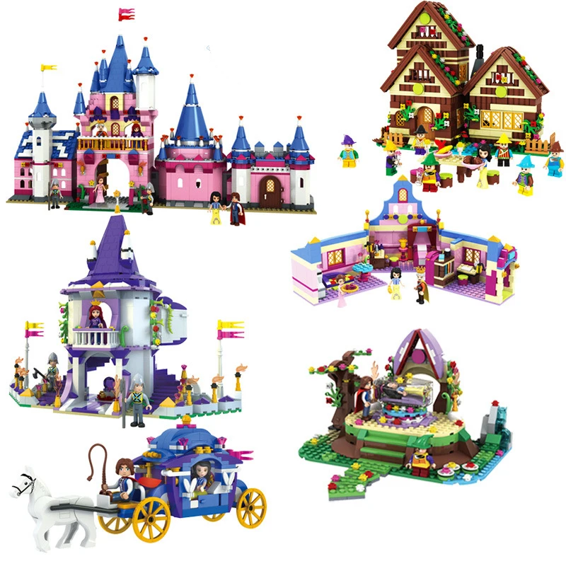 

mylb new Princess carriage queen castle model educational Compatible building blocks Bricks gifts for Girls children without box