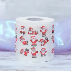 30 м рулон ткани Санта Клаус Рождеством туалетная бумага с рисунком Туалет Рулон Ткани оптовая продажа вечерние таблица DIY Декор номеров