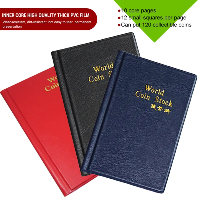 

120 Pockets Coins Album Show Collecting Collezione Convenient Holders Accessories Bag Collection Book Portable Storage Notebook