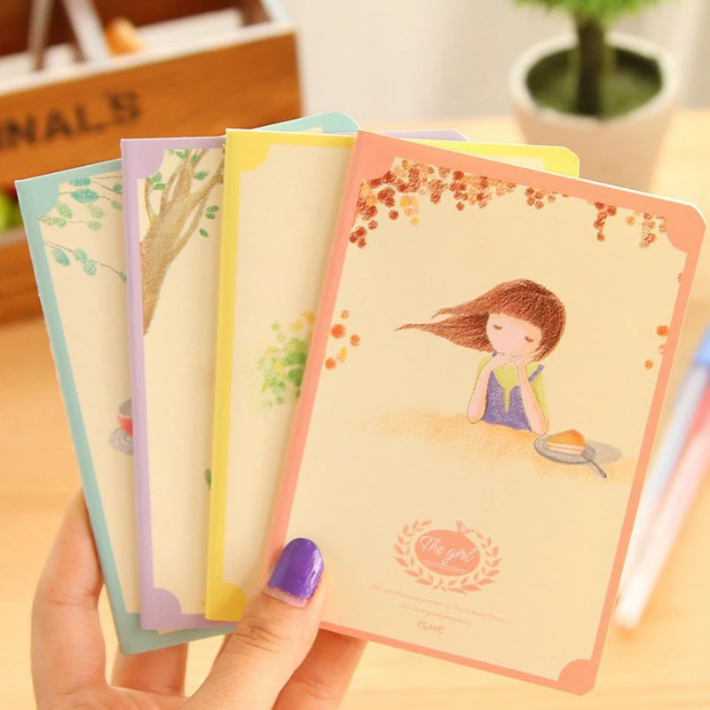 

8pcs / lot 12.5 * 9cm Memories Time 64k Note Small Portable Diary Notebook Promotion