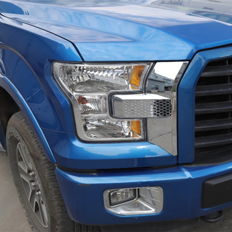 ABS передняя отделка части решетка наклейка для-17 Ford новая модель F150 2 шт