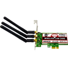 Беспроводная Wifi 450 Мбит/с LAN сеть PCI-Express адаптер карта 802.11B/G/N 3 Антенна