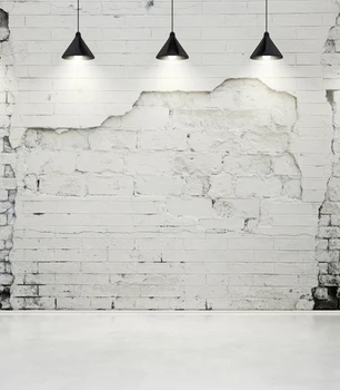 

Chandelier White Brick Wall photo backdrop Vinyl cloth High quality Computer printed wall photography studio background
