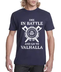 Лето 2019 уличная Мужская футболка новый короткий рукав воин-Викинг взрослые футболки сын Мужская футболка с викингом брендовая одежда