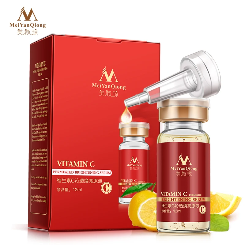 2018 Новый meiyanqiong бренд Сыворотки Витамин C для Уход за кожей лица 12 мл отбеливающий лимона, витамин c осветляющая Уход за кожей лица Сыворотки