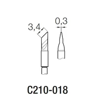 C210-018 паяльное жало туфли с металлическим носком; c210018 для пайки карандаш JBC T210-A T210-NA T210-PA