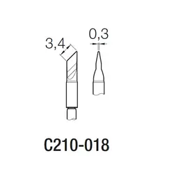 C210-018 жалом Железная Голова c210018 для паяльник JBC T210-A T210-NA T210-PA