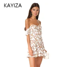 

KAYIZAN Luxury 2018 Summer for Love & Lemons Women's Amelia Strapless Mini Dress