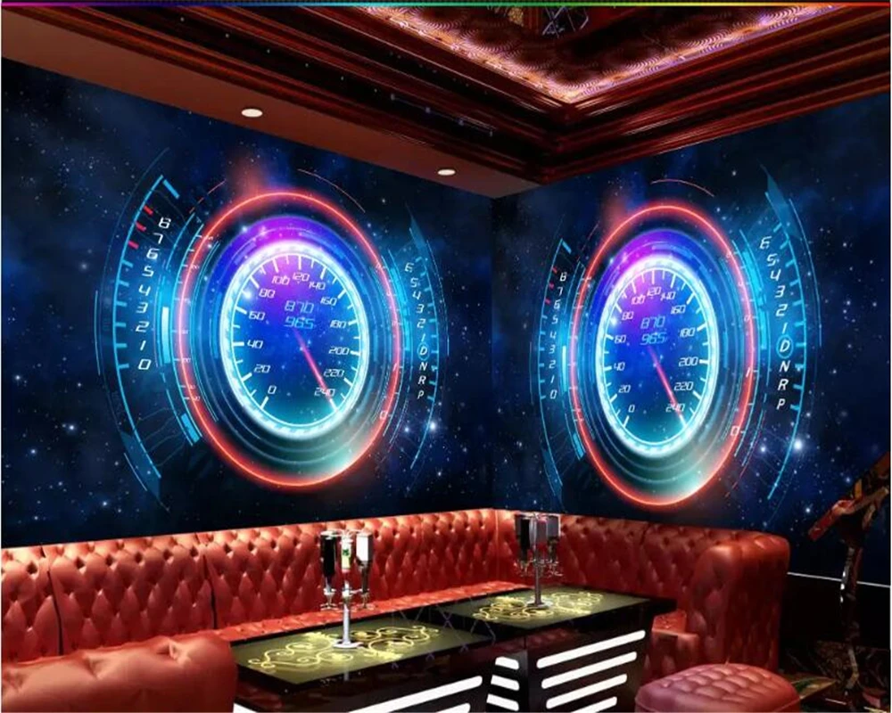 

beibehang Wallpaper modern technology starry sky car dashboard custom 3d photo wallpaper papier peint mural 3d wallpaper 3d
