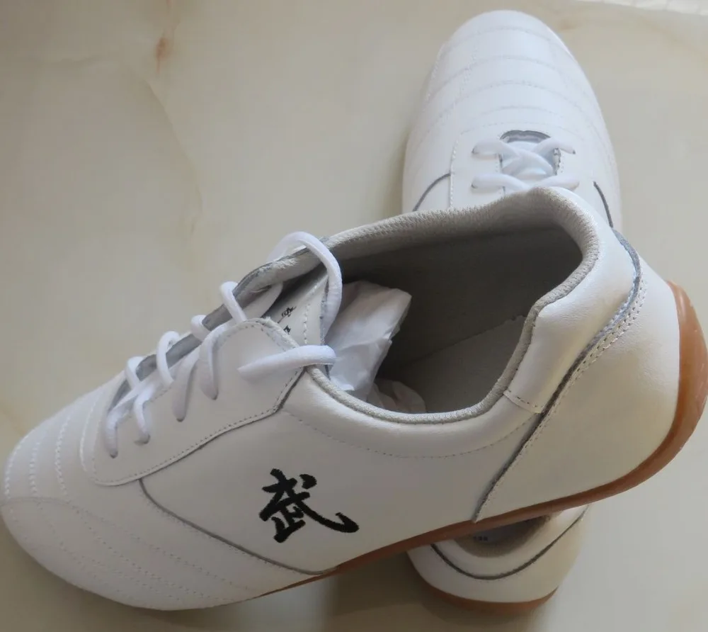 Martial Arts Tai Chi Shoes Soft Leather Embroidered