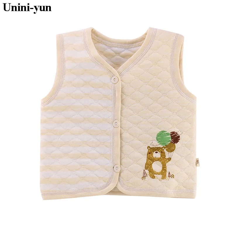 Unini-yun/ легкий зимний хлопковый жилет с v-образным вырезом, однотонный модный жилет для малышей, детский жилет, осенняя куртка для мальчиков и девочек - Цвет: Армейский зеленый
