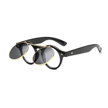 Откидная крышка солнцезащитные очки для близоруких женщин солнцезащитные панели очки для близоруких мужчин стимпанк Ретро очки настроить по рецепту N5