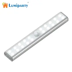 LumiParty 20 светодиодный ночной Светильник ing светодиодный ночной Светильник USB Перезаряжаемый датчик движения для шкафа Беспроводная