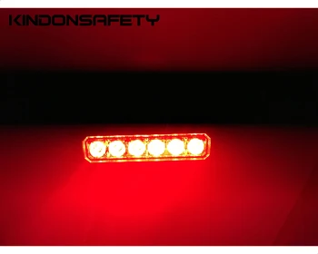 

10PCS Free shipping by DHL or Fedex! 18W car LED strobe light, 6 grille surface mount light, 21 flash patterns, multivolt 10-30V