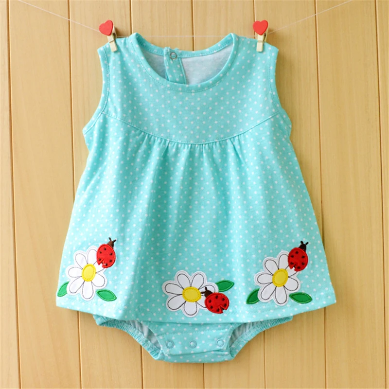 طفلة الملابس 2017 الصيف طفل الفتيات السروال القصير القطن المولود الجديد الملابس لطيف الرضع طفل اللباس زهرة الاطفال الملابس