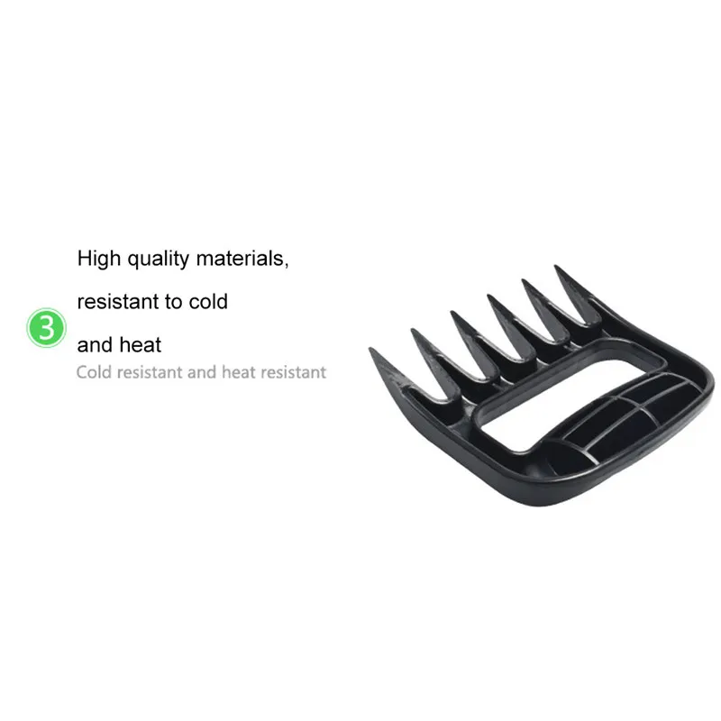 Meat Shredder Claws Wooden Handle Stainless Steel Bear Paws Chicken Separator Handler Food Forks Puller Barbecue BBQ Tools rvs (11)