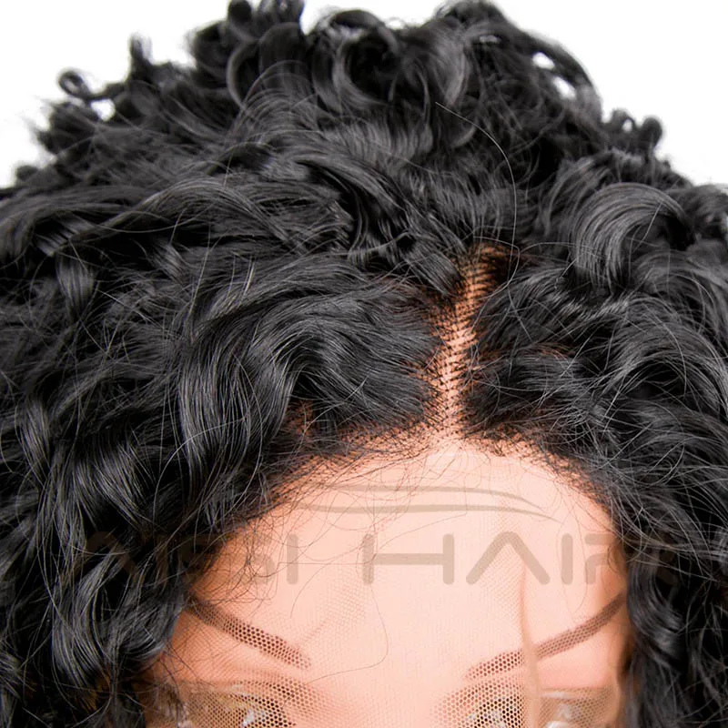 I's a wig AISI HAIR 2" длинные вьющиеся черные синтетические кружевные передние парики с детскими волосами афроамериканские плетеные парики для женщин