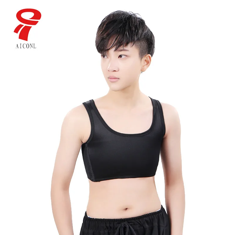 tomboy chest binder Cosplay Breast Binder Trans Vest Buckle Short Lesbian Casual Shapers Tops Corset Tee Super Flat Bra