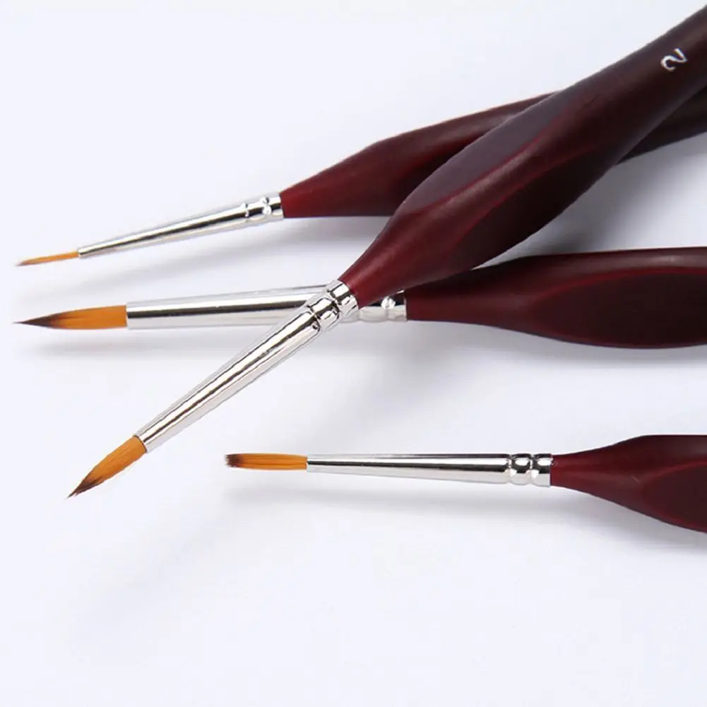 6-Piece Fine paint brushes-набор кистей для рисования деталей-для акрила, акварели, масла