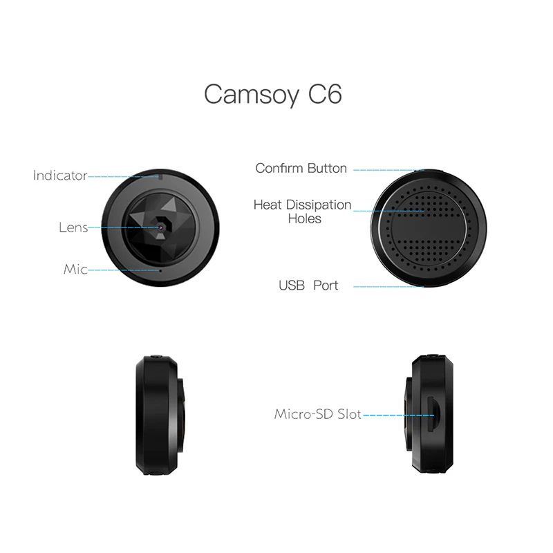 Мини микро камера C6 Cookycam Wi Fi беспроводная HD720P со смартфоном App Night VisionHome