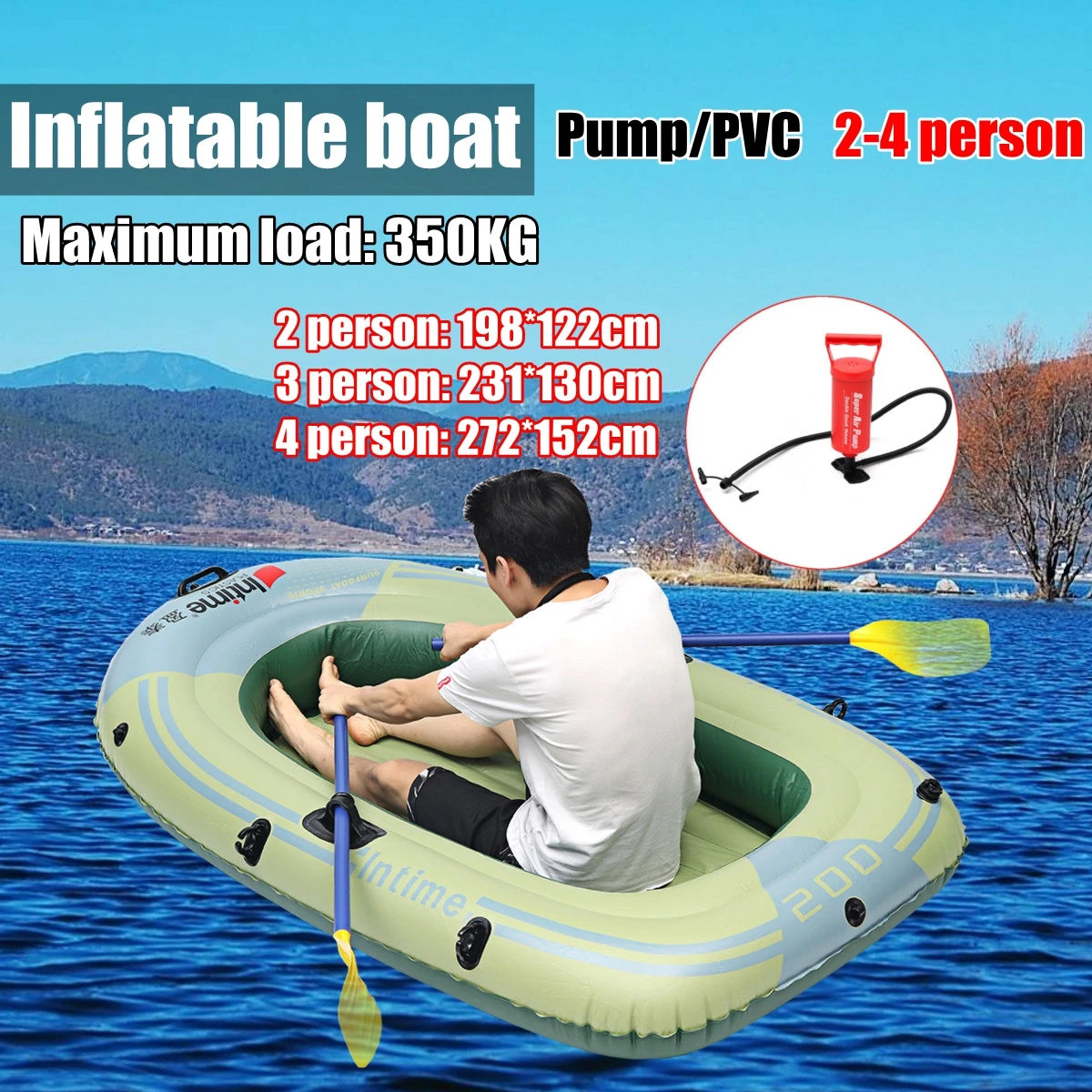 Sports Inflatable Fishing Boat Raft PVC Canoe Dinghy Tender 2/3/4 Person Kayak Fishing Boats Cushion Rowing Boats цена Sports Inflatable Fishing Boat Raft PVC Canoe Dinghy Tender 2/3/4 Person Kayak Fishing Boats Cushion Rowing Boats цены онлайн