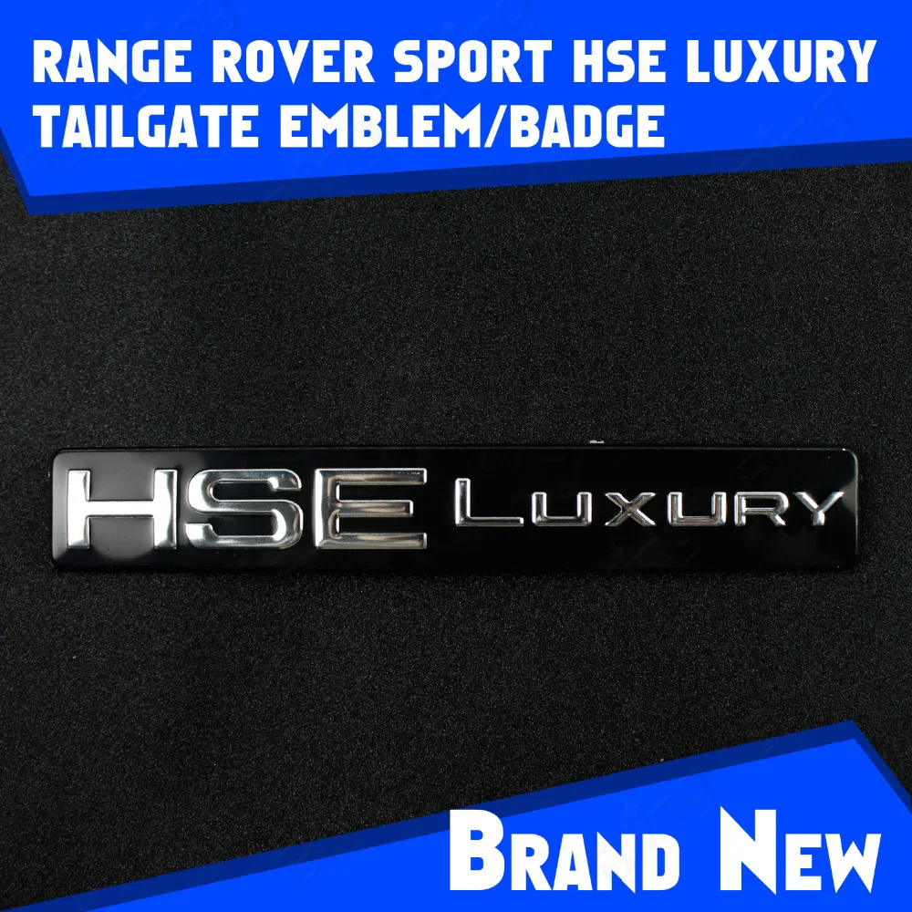 3D Auto Aluminum Black HSE LUXURY for Range Rover Sport Trunk Emblem
