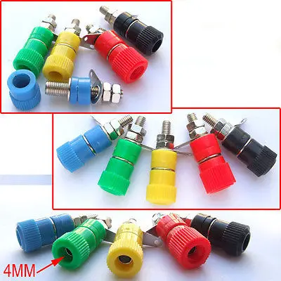 

DHL/EMS 400PCS 5 colors 4MM Binding Posts for power Banana plug Test Probes Amplifier-A8