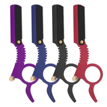 

Barber Razor Vintage Classic Barber Straight Edge Razor with Easy Blades Replacement Mechanism Beard Shaving Safety Razor