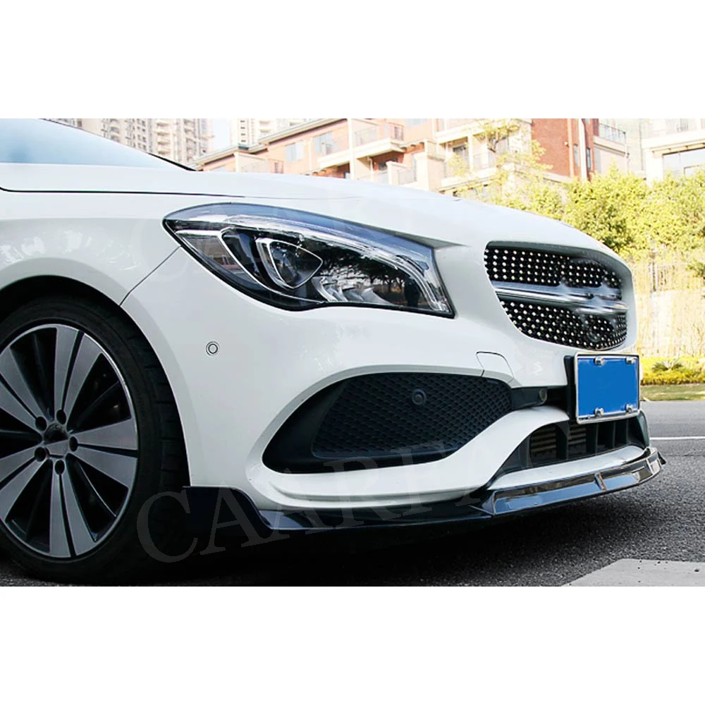 3 шт./компл. ABS черный спереди губ спойлер для Benz ClA класс W117 CLA200 CLA220 CLA260 CLA45 AMG бампера