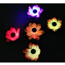 Плавающий Лотос солнечной энергии ночник светодиодный энергосберегающий цветок лампа для Садовый бассейн, пруд фонтан украшения HVR88