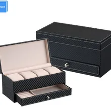 Новинка года подарок Home/Office двойной Слои смотреть ящик случае кожаный футляр косметический ящик Марка часы/организаторы ювелирные изделия соберите
