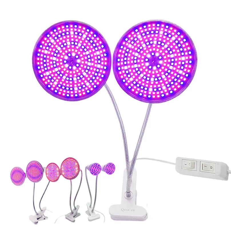  Dual 28 200 290 LED Plant Grow Light Full Spectrum Flower Growing Lamp holder Clip For Indoor room  - 32914228144